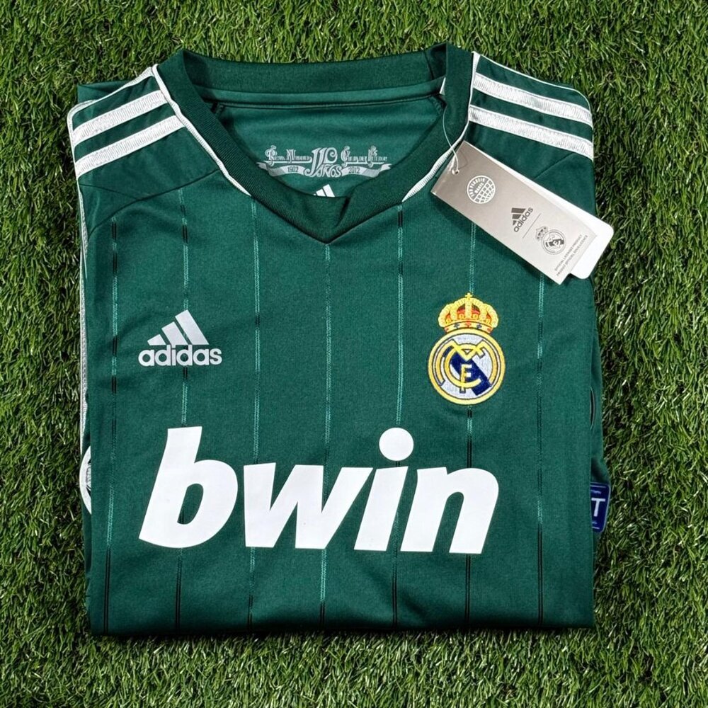 Adidas Ronaldo #7 Real Madrid 2012-13 Third Jersey Retro Green Long Sleeve